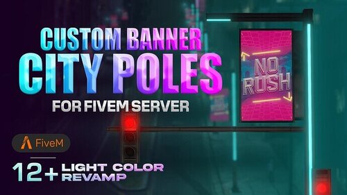 More information about "Dynamic Street Poles w/ Customizable Banners & 12+ LED Colors"