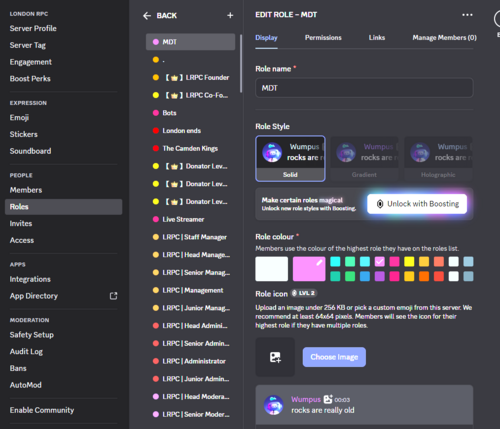 More information about "London RPC - Discord Template"